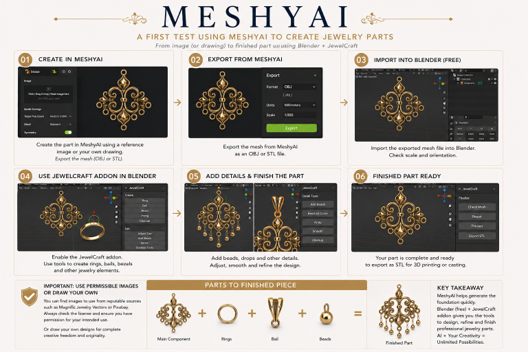 MeshyAI Jewelry Parts
